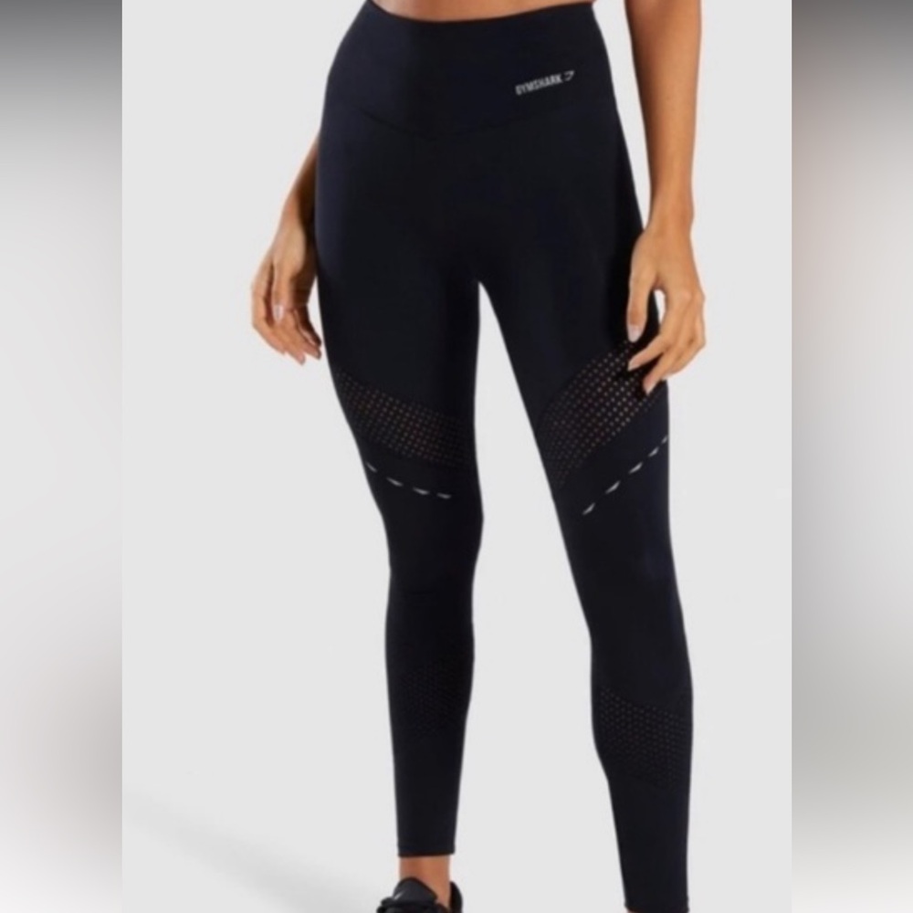 Gymshark Black Mesh Detail Leggings
